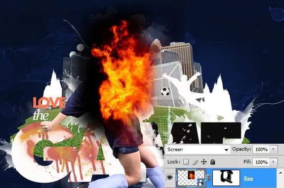 آموزش طراحی پس زمینه ورزشی در فتوشاپ